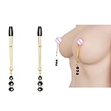 Nipple Sex Toys Adjustable Non Piercing Nipple Clamps Clips Set, The Pinch Nipple Clamps Nipple Clip Breast Clit Stimulation, Adult Toys for Women Female Sex Toys, BDSM Sex Toys for Couple Pleasure