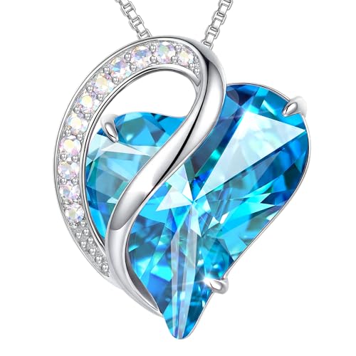 Quietrose Crystal Heart Necklace, Silver‑Tone Curved Pendant, 18+2"