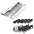 QuliMetal Grill Warming Rack and Flavorize Bars for Weber GS4 Genesis II E-410, II S-410, II SE-410 Grills, Grill Parts for Weber Genesis II 400 Series, Replacement Parts for Genesis 66045 66033