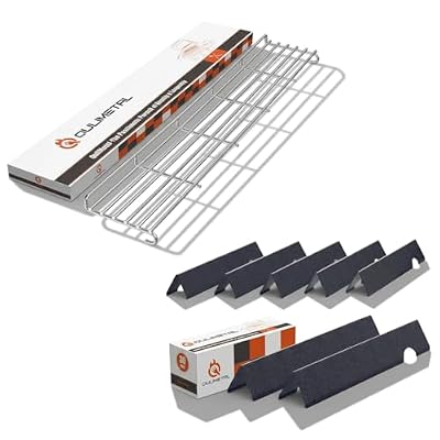 QuliMetal Grill Warming Rack and Flavorize Bars for Weber GS4 Genesis II E-410, II S-410, II SE-410 Grills, Grill Parts for Weber Genesis II 400 Series, Replacement Parts for Genesis 66045 66033