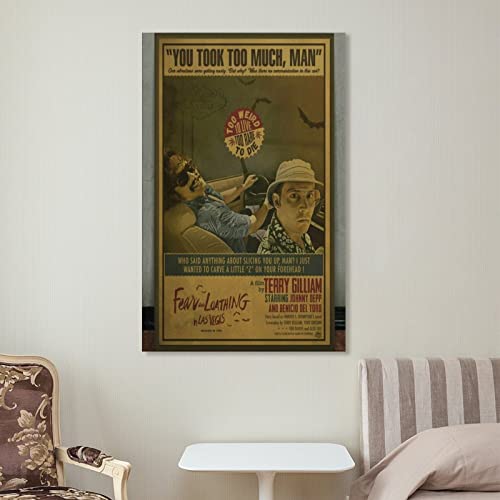 Fear And Loathing In Las Vegas 1998 Movie Posters (1)(1) Wall Art Paintings Canvas Wall Decor Home Decor Living Room Decor Aesthetic 24X36Inch(60X90Cm) Frame-Style #TOP6