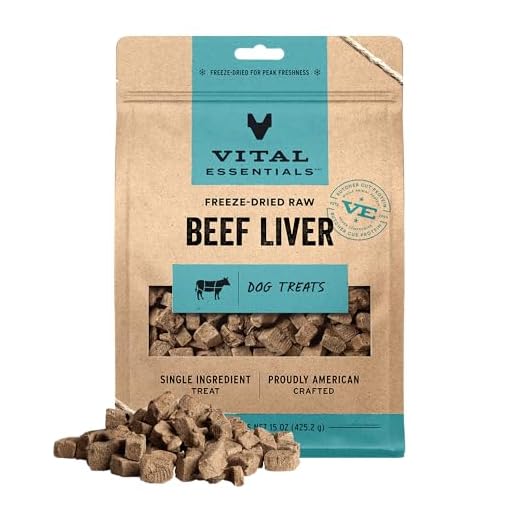 Vital Essentials Freeze Dried Dog Treats | Beef Liver, Single Ingredient | Premium Quality | Grain Free Training Treats for Dogs, 15 oz Bag