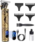 YiLFo Clippers pour la coupe des cheveux, sans cordon de barbe, Clipppers pour les hommes avec LED Affichage, T-lame électrique de cheveux, USB Zero Gapped Shavers rechargeable, ensemble de coupe de cheveux