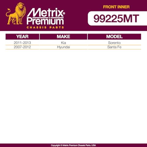 Kit de dirección interior Metrix Premium EV800231 para reparar desalineación en Kia Sorento 2