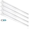 FAITHSAIL Linkable 8FT LED Shop Light, 110W, 12000 LM [Eqv.350W Fluorescent] 5000K, 8 Foot LED Fixture for Garage, Warehouse, Energy Saving Upto 2500KW*5/Y(5Hrs/Day)-Hang & Flush Mount, White, 4 Pack