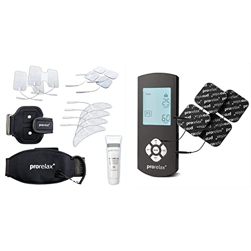 prorelax - Umfangreiches Zubehör-Set für TENS und EMS-Geräte & TENS/EMS Duo Comfort Blackline | Elektrostimulationsgerät | 2 Therapien mit einem Gerät | Zum Muskelaufbau und gegen chronische Schmerzen prorelax - Umfangreiches Zubehör-Set für TENS und EMS-Geräte & TENS/EMS Duo Comfort Blackline | Elektrostimulationsgerät | 2 Therapien mit einem Gerät | Zum Muskelaufbau und gegen chronische Schmerzen