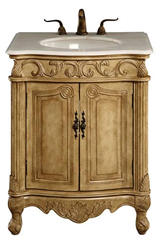 Elegant Decor Vf-1002 Single Bathroom Vanity Set, 27", Antique Beige/Vf-1002 #TOP11