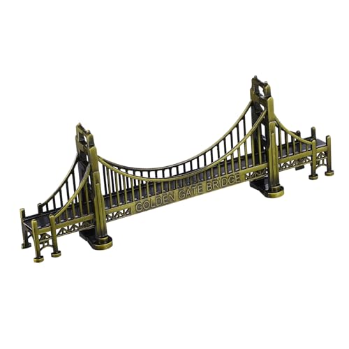 HAMPPLIES ゴールデンゲートブリッジ装飾 属製橋模型 インテリア卓上置物 ホームデスクトップ飾り 建築アートコレクション 観光お土産のサムネイル