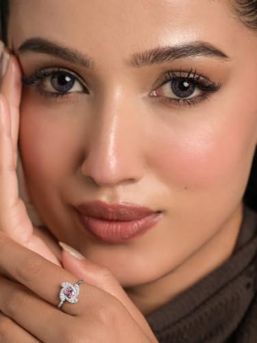 Image of Clara 925 Sterling Silver Minimal Daily Wear Adjustable Ring for Women | Gift for Birthday Anniversary | Rakhi Rakshabandhan Gift for Sister Bhabhi |Platinum Plated | Swiss Zirconia