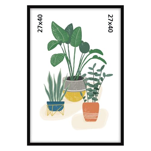 Modern 27x40 Black Flat Wall-Mounted Photo Frame Multifunctional Poster Frame Suitable for Galleries and Homes