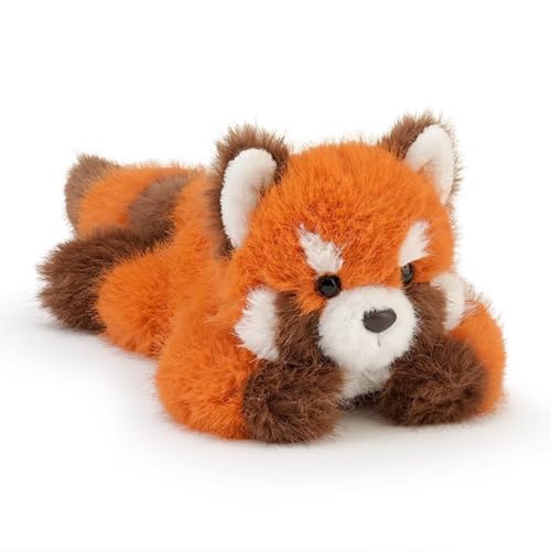 Orablooiva Peluche panda vermelho adorável brinquedo de pelúcia panda vermelho boneco de peluche panda animal de peluche presente cinzento suave para meninos e meninas