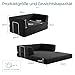 LINSY HOME Schlafsofa - Bodensofa Bed mit Pillow Back Support Armrest - Schlafsofa Klappbar 160 cm Breit- Compressed Sofa in Box - Cord Stoff für Wohnzimmer Schlafzimmer - Schwarz