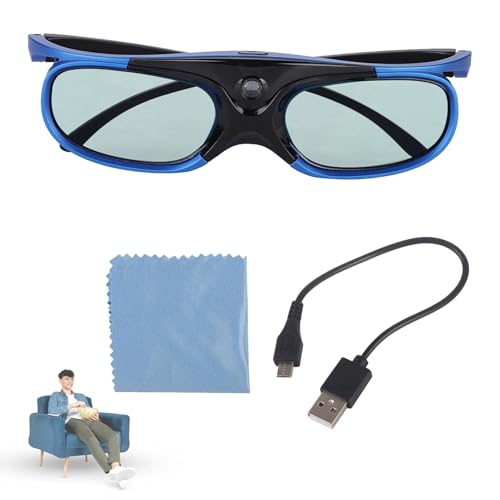 LVIFLOAE Universal Active Shutter Type 3D Lunettes DLP Lien 3D Projecteur 3D Verres HD Lentille