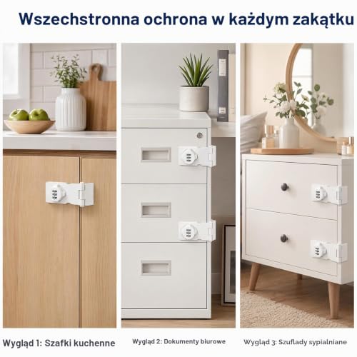 Zamek szyfrowy do szafek i szaf, 3-cyfrowy zamek szyfrowy ze stopu cynku, zamek bezpieczeństwa do szuflady i mebli, montaż 90° i 180°, ze śrubami i śrubokrętem