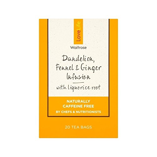 Lovelife Dandelion, Fennel & Ginger Infusion Tea Waitrose 20 per pack - Pack of 2