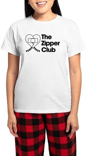 CafePress The Zipper Club Women's Light Pajamas Women's Novelty Cotton Pajama Set, Comfortable PJ Sleepwear
