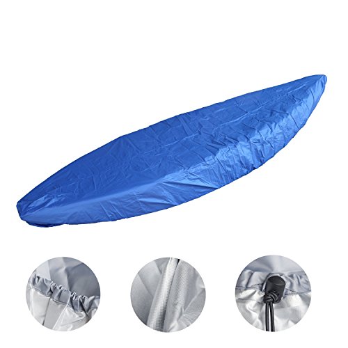 Caissip Boat/Kayak Cover, 8.5 Ft to 15 Ft, Sunblock & Waterproof, UV 50+ Sunlight Shield Protectors, Outdoor Storage Cover