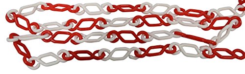 Image of Plastic Chain Anchor AK-PCA Safety Use - Size 6 mm x 71 mm, Red and White (Pack of 20)