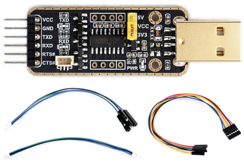 Raspberry Pi 5�pUSB����UART�f�o�b�K���W���[���AType-A�|�[�g�I���{�[�hUART�R�l�N�^�AMac Linux Android Windows 7/8/8.1/10/11�pPi5 UART�f�o�b�O�A�n�C�{�[���[�g�`���B