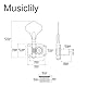 Musiclily Pro 4-in-Line Open Gear Mechaniken-Set für 4-Saiter E-Bass Precision Jazz Bass, Gold