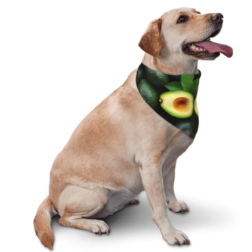 Hundehalstuch, Dreieckstuch, Haustierlätzchen für den täglichen Gebrauch und als Geburtstagsgeschenk für Katzen und Hunde – Frische Avocados