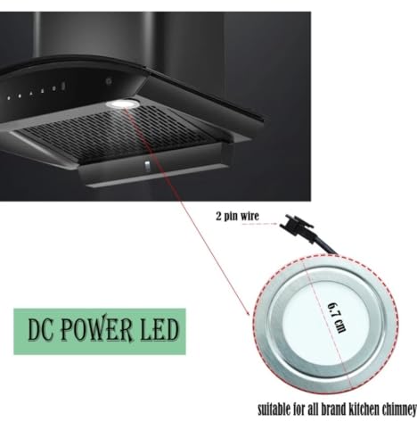 Image of Domestic Chimney Bulb Light 1.5W 12V DC (Pack of 2) | Round Chimney Hood Lamp | Replacement Spare Parts