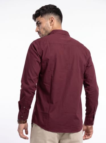Image of Amazon Brand - INKAST Men Solid Cotton Shirt | Casual Wear | Basic Essential Plain Everyday & Office Wear | Full Sleeve | Regular Fit