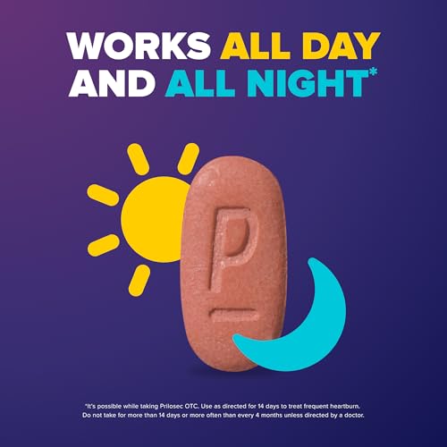 Prilosec OTC, Omeprazole Delayed Release 20mg, Acid Reducer, Treats Frequent Heartburn for 24 Hour Relief, All Day, All Night*, Heartburn Medicine, 20mg, Wildberry Flavor, 14 Tablets - Thumbnail 5