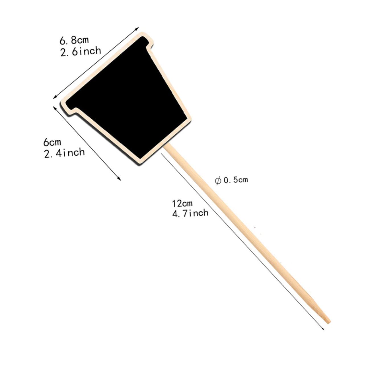 Unomor 20Pcs Chalkboard Signs with Stand Place Cards for Garden Plant Labels Easy Installation Smooth Writing Surface for Events and Home Decoration