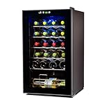 BLACK+DECKER BD61526 Wine Cellar, Black Cabinet with Gray Door Accent