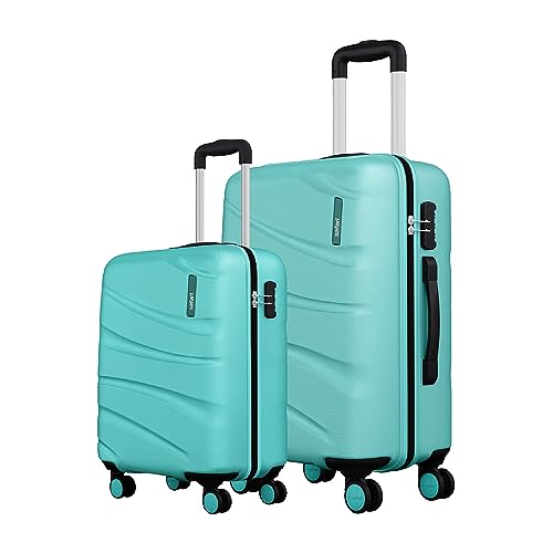 Image of Safari Set of 2 Persia Hardside Polycarbonate 8 Wheel Spinner Wheel Small & Medium Size (Cabin & Check-in Trolley) Luggage Spearmint Color 55cm & 65cm