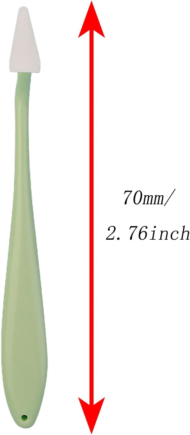 4PCS Sketch Blending Pen Set Oil Pastel Sponge Blending Brushes with 40 Replacement Sponge Tips Round/Pointed Tips ABS Handles for Students Artists Highlighting Shading Line Softening Green