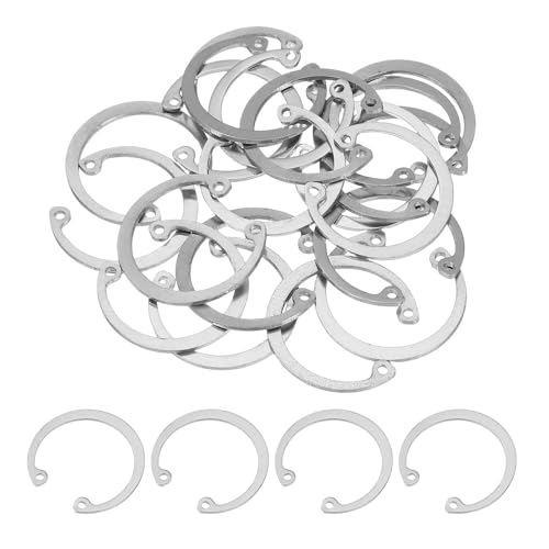 PATIKIL 32mm ID Internal Retaining Rings, 20 Pcs E-Clip Snap Ring 304 Stainless Steel Internal Circlip for Automobile Valve Equipment Bearings