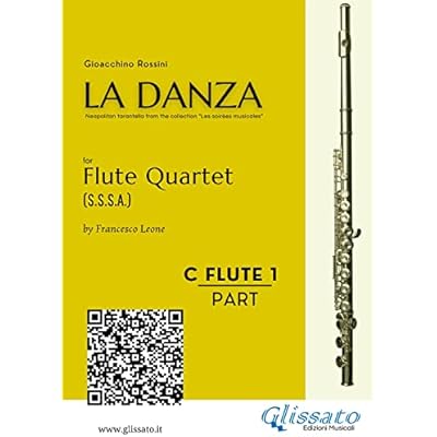 Flute 1 part of "La Danza" tarantella by Rossini for Flute Quartet