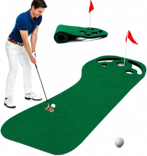 YOUCZON Putting Green Indoor Golf Putting Mat Set, 78"×24"