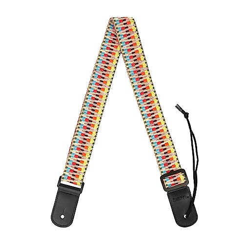 CASCHA Ukulele Strap Adjustable I Length 76 cm to 139 cm I Jacquard Rainbow