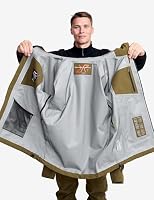 RevolutionRace Cyclone 3L Shell Jacket für Herren, Wasserdichte Jacke mit Recco-Reflektoren zum Wandern, Dark Olive, S – Ansicht 8