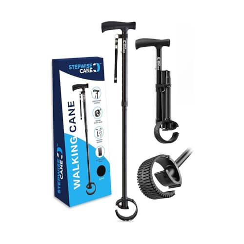STEPWISE Walking Cane for Men & Women, Foldable, Adjustable,...