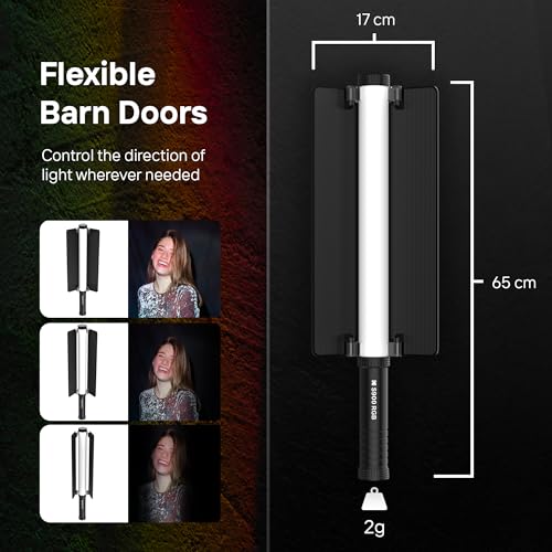 Image of Kodak S900 RGB Video Stick Light with Wireless Remote Control|3200k-5600k Color Temperature|High Light Brightness|Flexible & Light Weight for Photo-Shoot, Video Shoot, Live Stream, Makeup & More