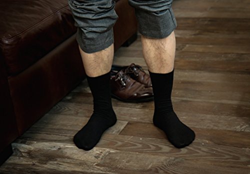 7DayOtter 98% Cotton Rich Dress Socks for Business Mens Womens Casual Socks 6Pack4