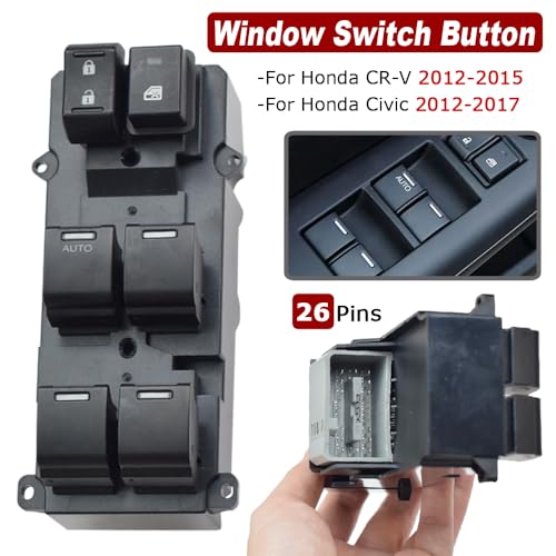 Commande lève-vitre électrique avant gauche Honda CRV 2012-2015 Civic 2012-2017