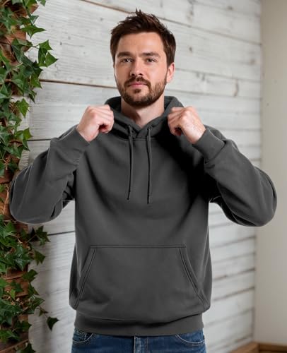 Mens Cotton Hooded Fashion Long Sleeve Hoodies Casual Drawstring with Pockets Pullover Sweatshirt for Men3