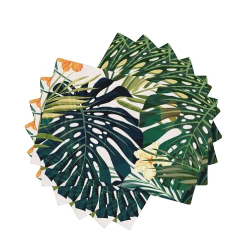 Sets de table en lin tropical anti-chaleur et lavables - 2