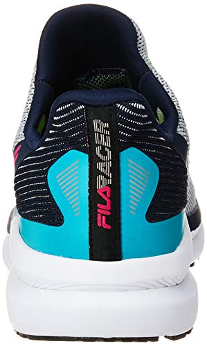 Tênis Racer Knit 2.0, FILA, Feminino, PRATA/ROSA FLUOR/AZUL, 35