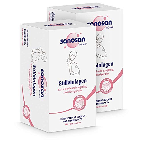 sanosan Coussinets allaitement respirants et doux - 2x Paquet de 30 - coussinet allaitement invisibles très absorbants - allaitement coussinet jetables- Protection optimale d'allaitement Cover