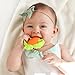 Infantino Lil’ Nibbles Textured Silicone Teether, BPA-Free Baby Teething Toy, Soft, Easy to Hold, Sensory Stimulation for Infants, Carrot