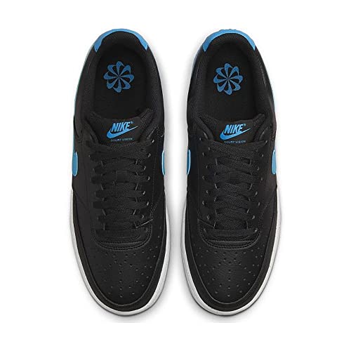 Image of Nike Mens Court Vision Lo Nn Black /Laser Blue-White Running Shoe - 8 UK, (DH2987-005)
