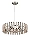 Arpeggio 10-Light LED Pendant - Antique Silver Leaf Finish With Polished Stainless Accents