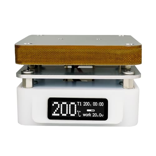 SEQURE Electric Soldering Hot Plate, 25V 95W OLED Mini Preheat Soldering Station, Timed Heating Rework Heater Lab 55MM x 55MM Plate (Only T55 Controller)