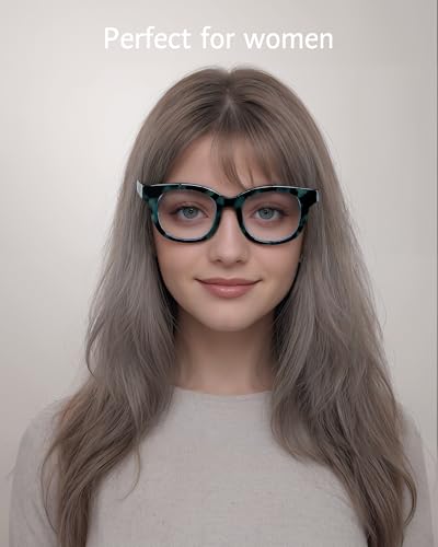 Image of ANRRI Blue Light Blocking Glasses for Women Oversized Blue Light Glasses Anti Eyestrain UV Protection Computer Eyeglasses